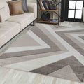 Valencia Rug - Neural Colors with Geometric Patterns Rugs Homatz Beige Brown 740 200x290 