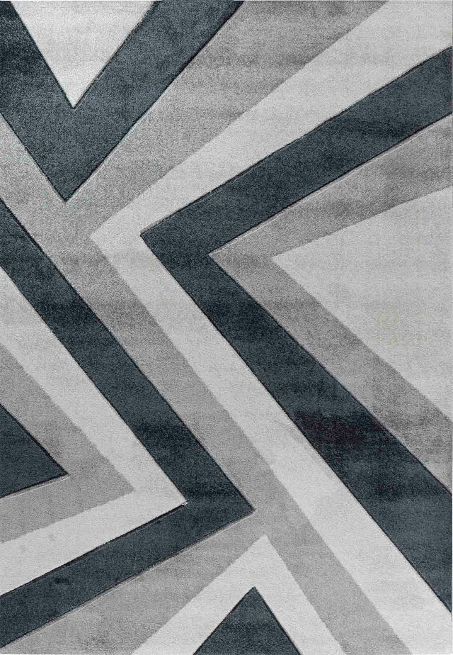 Valencia Rug - Neural Colors with Geometric Patterns Rugs Homatz Grey Black 740 120x170 