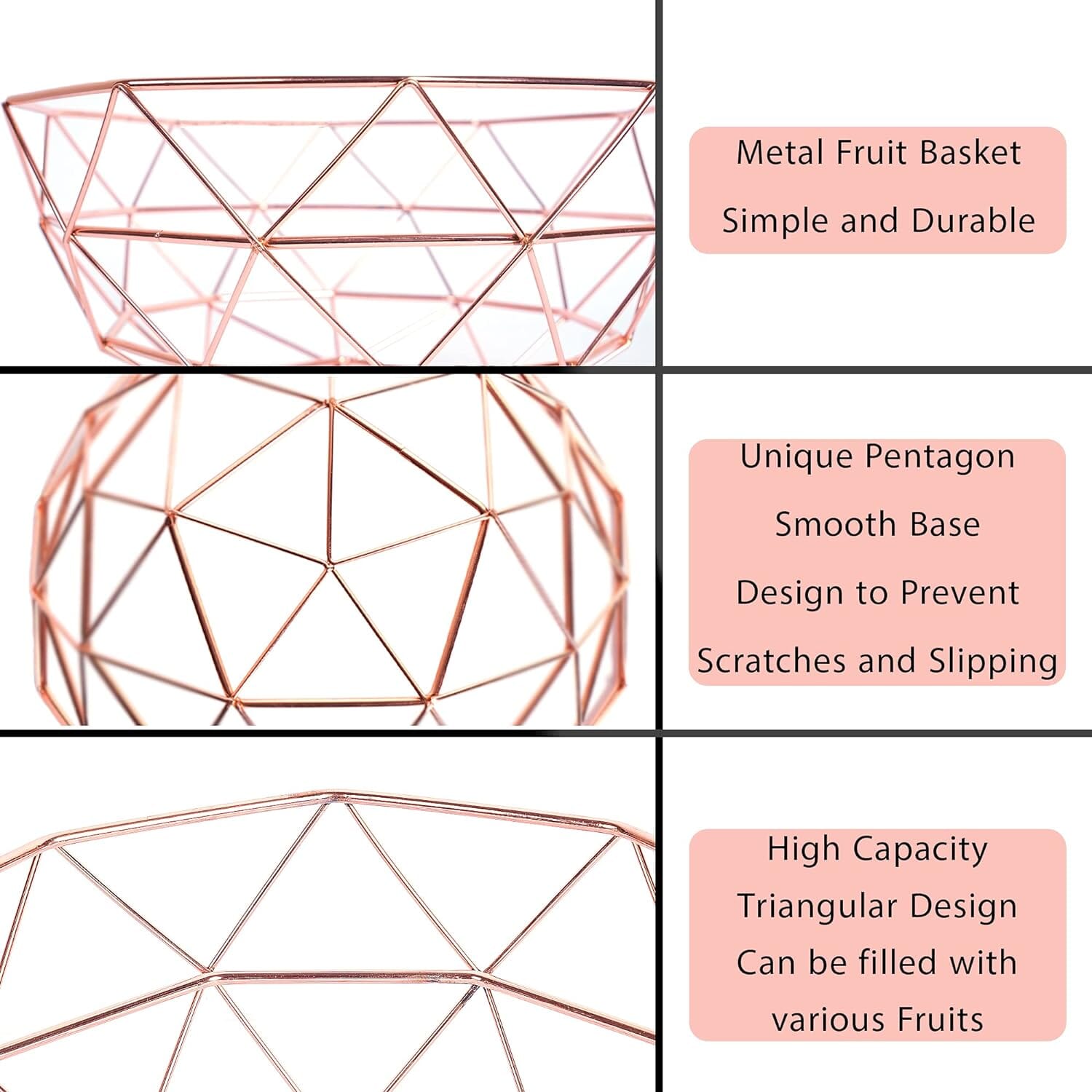 Copper Fruit Bowl - Homatz