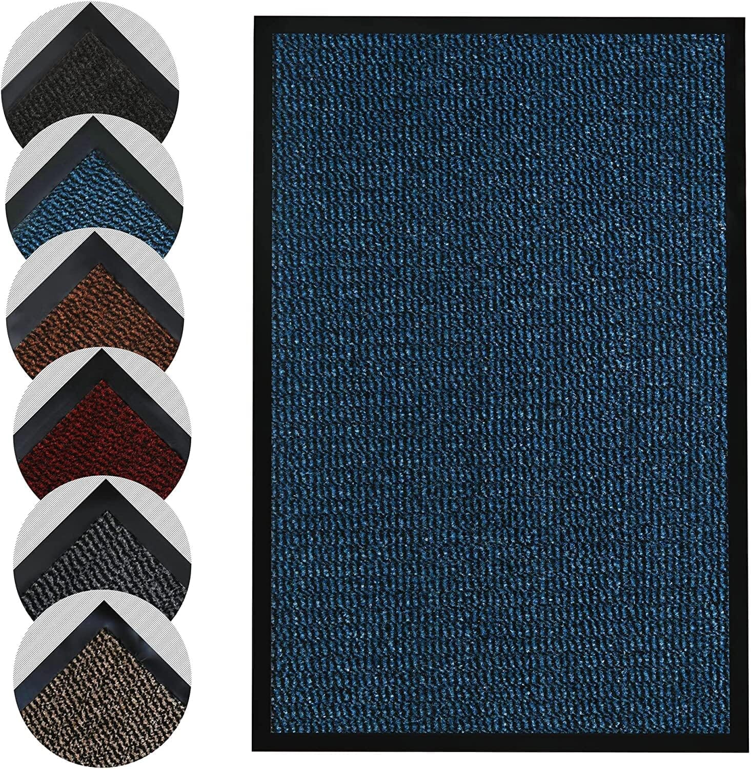 Heavy-Duty Barrier Doormat – Non-Slip, Dirt-Trapping Entrance Mat Door Mats Homatz 40x60cm blue 