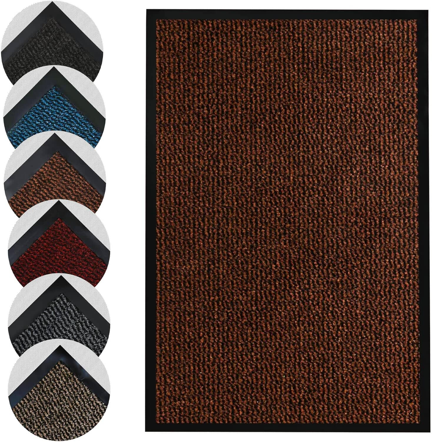 Heavy-Duty Barrier Doormat – Non-Slip, Dirt-Trapping Entrance Mat Door Mats Homatz 40x60cm Rust 