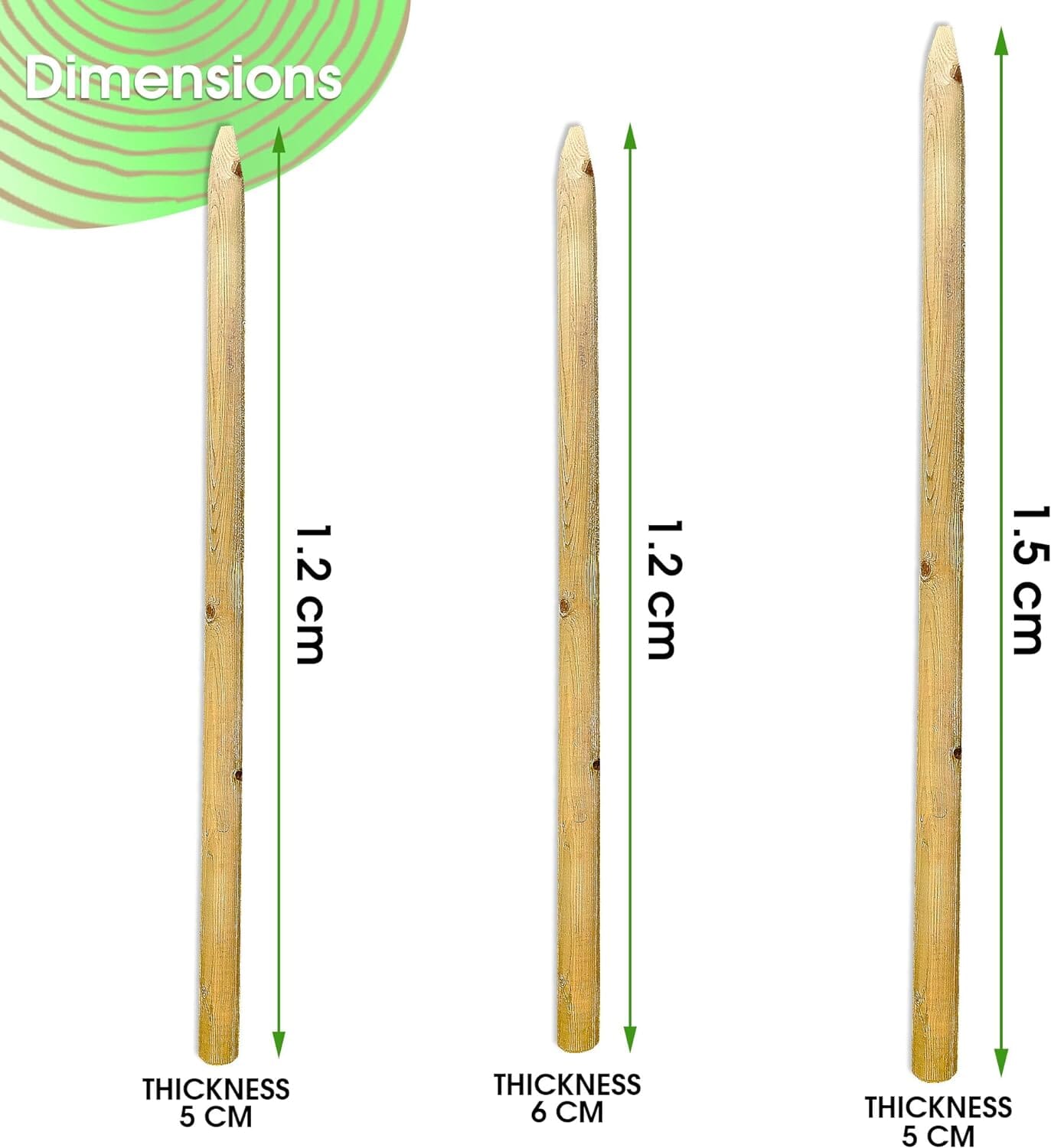 Round Wooden Tree Stake - Homatz