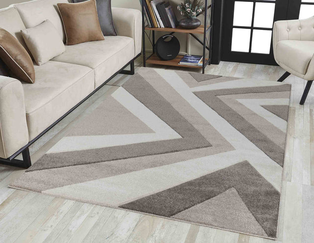 Valencia Rug - Neural Colors with Geometric Patterns Rugs Homatz Beige Brown 740 200x290 
