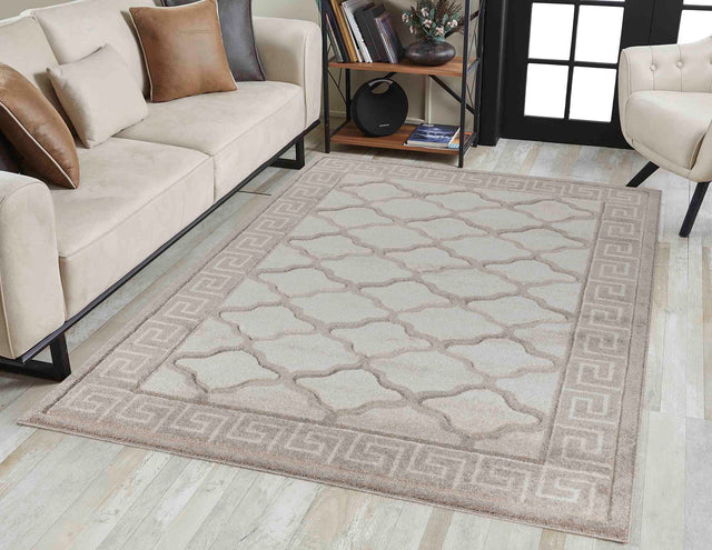 Valencia Rug - Neural Colors with Geometric Patterns Rugs Homatz Beige Brown 745 200x290 