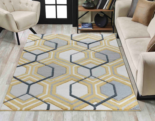 Valencia Rug - Neural Colors with Geometric Patterns Rugs Homatz Gold 750 160X230 