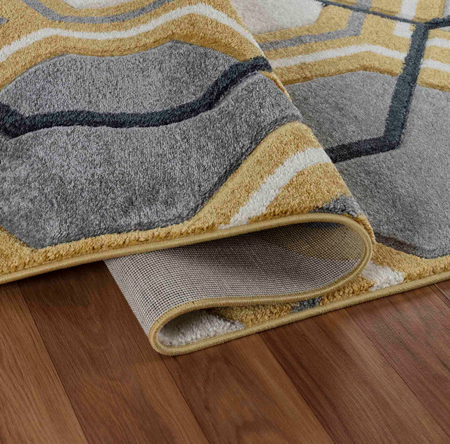 Valencia Rug - Neural Colors with Geometric Patterns Rugs Homatz Gold 750 60X220 