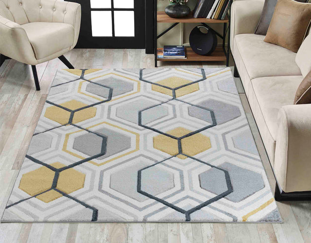 Valencia Rug - Neural Colors with Geometric Patterns Rugs Homatz Grey 750 200x290 
